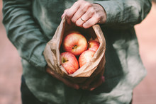 A Bag Of Red Apples