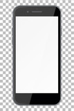 Fototapeta Maki - Smart phone with blank screen isolated on transparent background.