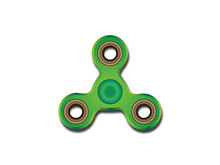 Bright Green Spinner With Shadow On White Background