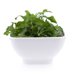 Wall Mural - Fresh Watercress isolated on white background