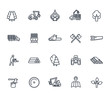 timber industry icons on white