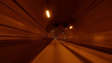 Wall Mural - Car fast in tunnel