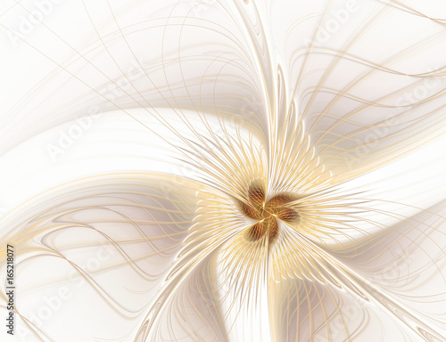 Dekoracja na wymiar  streszczenie-fraktal-bezowy-kwiat