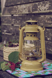 Fototapeta Krajobraz - Old iron kerosene lamp