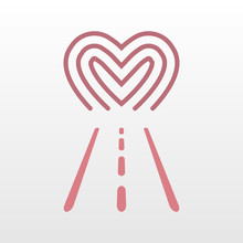 Road Way To Heart Logo Icon