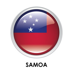 Wall Mural - Round flag of Samoa