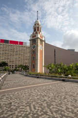 Clock tower in hongkong china.