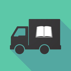 Canvas Print - Long shadow truck with a book