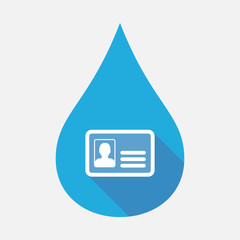 Sticker - Isolated water drop with an id card