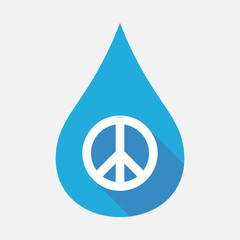 Sticker - Isolated water drop with a peace sign