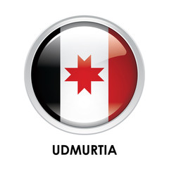 Wall Mural - Round flag of Udmurtia