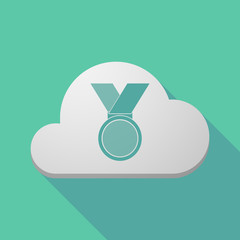 Sticker - Long shadow cloud with  a medal