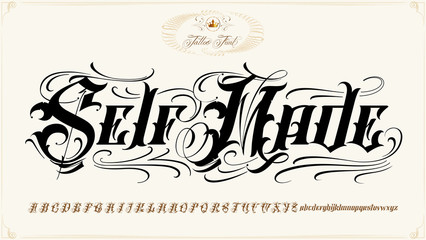 Wall Mural - Self Made tattoo lettering set