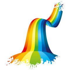 Wall Mural - Bright rainbow.