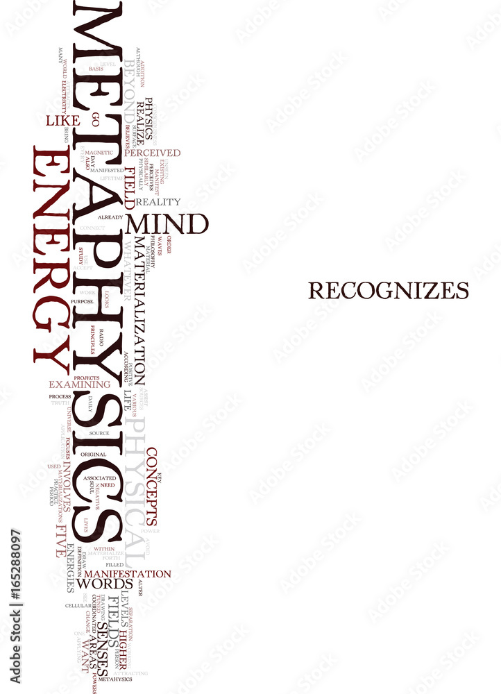 METAPHYSICS Text Background Word Cloud Concept Stock Vector | Adobe Stock