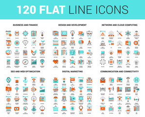 Flat Line Web Icons
