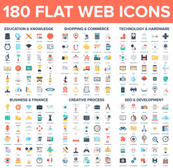 Wall Mural - Flat Web Icons