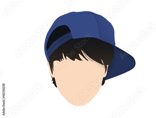 Man With Short Hair Wearing A Blue Cap Buy This Stock Vector And
