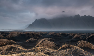 Poster - Stokksnes: Blick auf Berg Vestrahorn, Island