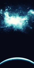 Wall Mural - planet earth from the space at night .