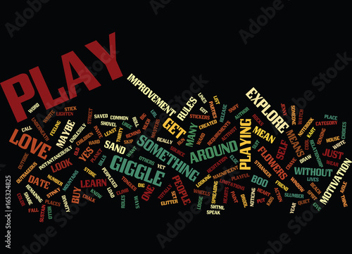 Fotografie, Obraz GOT PLAY Text Background Word Cloud Concept