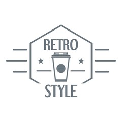 Wall Mural - Retro style logo, simple style