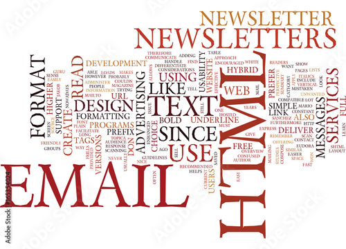 Email Newsletter Format Html Or Text Text Background Word