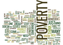ARTICLE ON POVERTY Text Background Word Cloud Concept