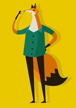 Happy Fox Character