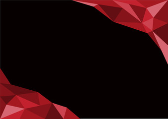 Wall Mural - Black and Red geometric abstract background