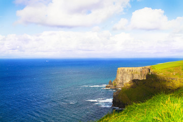 Wall Mural - Cliffs of Moher, west coast of Ireland, County Clare at wild atlantic ocean