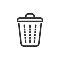 Wall Mural - Trash can vector icon.