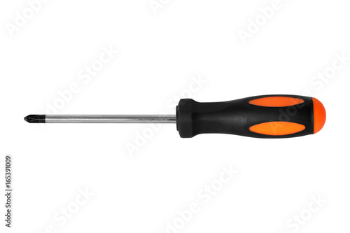 Cuadros en Lienzo Old screwdriver isolated on white background