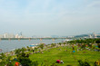Hangang river in Seoul in summer in Korea