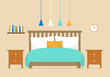 A bedroom. Vector illustration