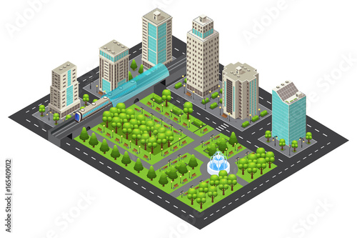 Isometric Modern Cityscape Concept