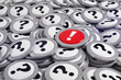 © fotomek - Buttons Viele Fragen eine Antwort