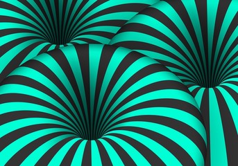 Wall Mural - Illustration of Vector Tunnel Illusion. Spiral Optical Illusion Effect