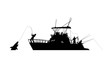 boat fishing silhouette