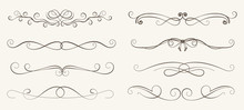 Vector Set Of Decorative Elements,  Frame And Line Vintage Style