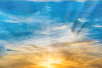 Wall Mural - beautiful dramatic sunset