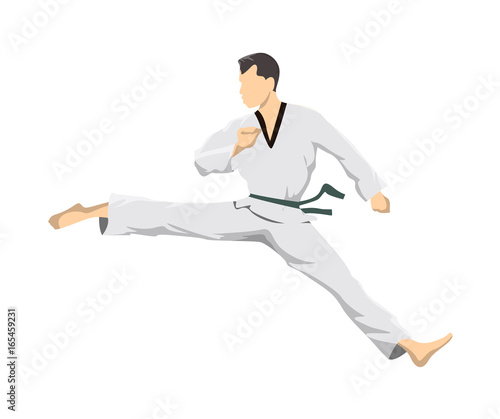 Принти на полотні Taekwondo sport athlete.
