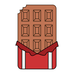 Sticker - chocolate bar isolated icon vector illustration design