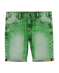 Canvas Print - Men s green denim shorts