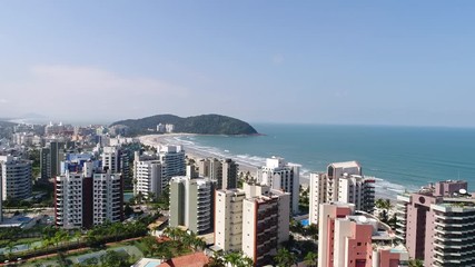 Wall Mural - Aerial View of Riviera Sao Lourenco Beach in Sao Paulo, Brazil