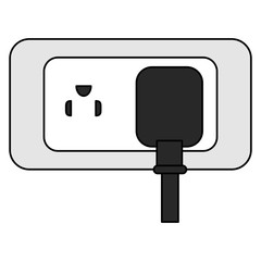 Wall Mural - energy plug with socket vector illustration design