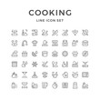 © motorama - Cooking related set line icons