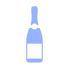 Sticker - Champagne bottle vector icon