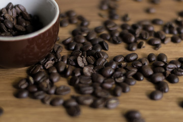 Coffee beans closeup