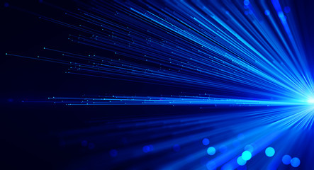 Poster - Explode particle  background/Explode particle circle and line flying through a vortex, background circle depth of field